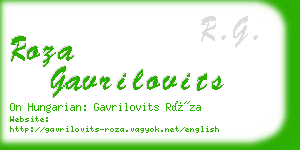 roza gavrilovits business card